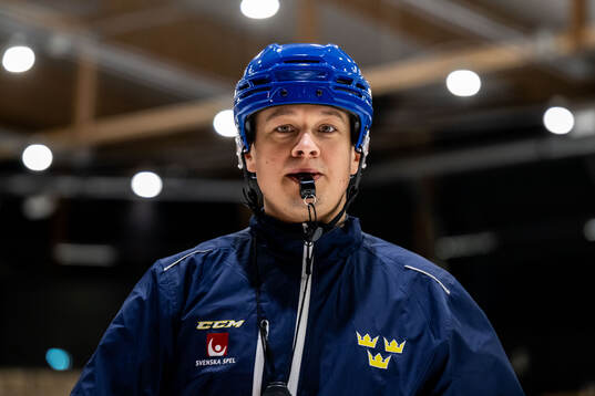 Head coach Andreas Karlsson of Sweden at a practice session