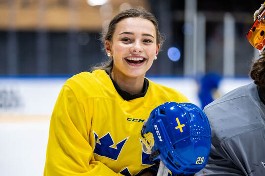 Stella Lindell of Sweden at a practice session