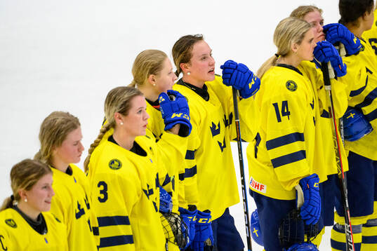 Jenna Raunio of Sweden looks dejected