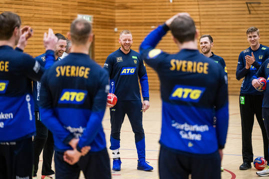 Jim Gottfridsson at a training session with Sweden
