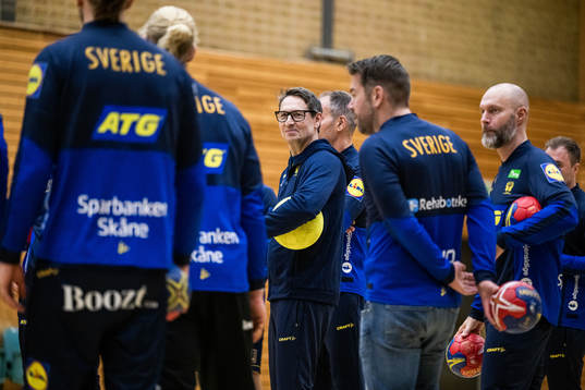 at a training session with Sweden