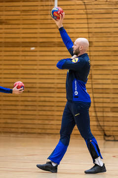 at a training session with Sweden