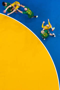Thiagus Petrus and Gustavo Rodrigues of Brazil compete for