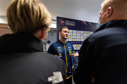Hampus Wanne of Sweden is interviewed