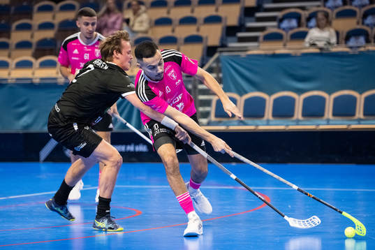 Helsingborgs Linus Nordgren och Faluns Omar Aldeeb