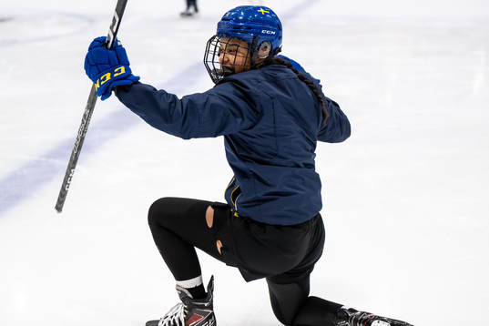 Olivia Sohrner of Sweden at a practice session