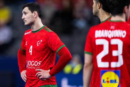 Pedro Portela of Portugal looks dejected