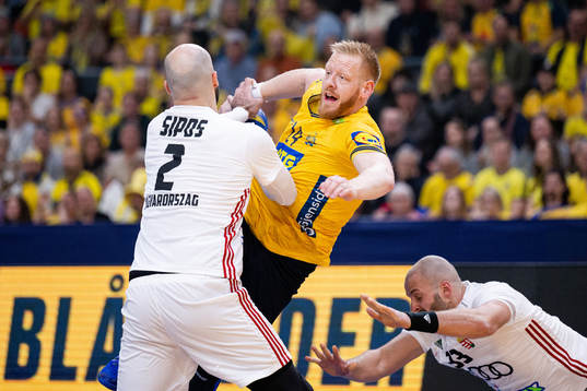 Jim Gottfridsson of Sweden against Adrian Sipos and Gabor