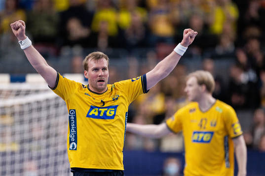 Max Darj of Sweden celebrates