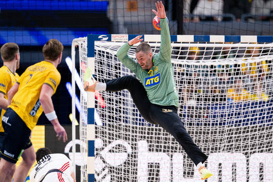 Goalkeeper Andreas Palicka of Sweden