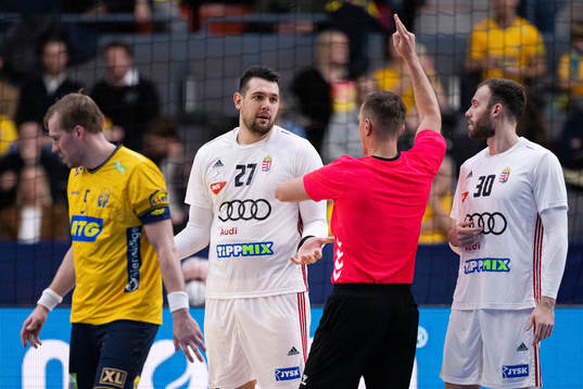 Bence Banhidi of Hungary reacts