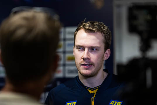 Felix Claar of Sweden is interviewed