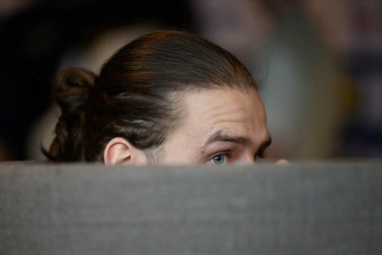 Olle Forsell Schefvert at a press event with Sweden