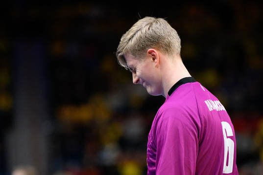 goalkeeper Viktor Gisli Hallgrimsson of Iceland looks