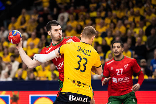 Rui Silva of Portugal and Lukas Sandell of Sweden