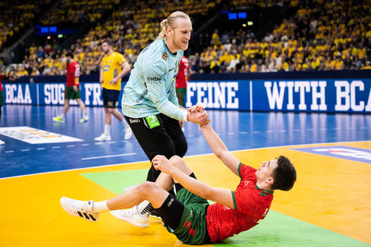 Mikael Appelgren of Sweden and Francisco Costa of Portugal