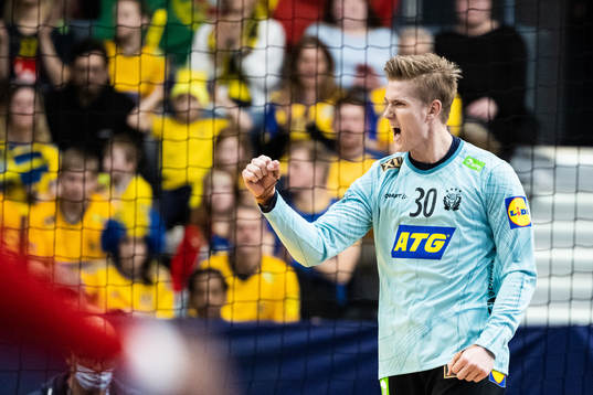 Tobias Thulin of Sweden celebrates