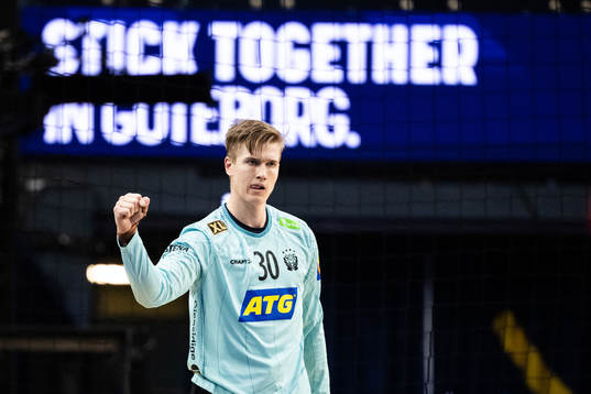 Tobias Thulin of Sweden celebrates
