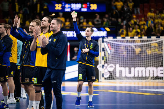 Hampus Wanne of Sweden celebrates