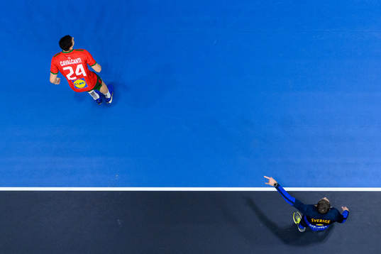 Alexandre Cavalcanti of Portugal and Head coach Glenn