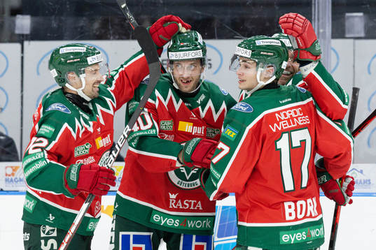 Frölundas Petteri Lindbohm jublar