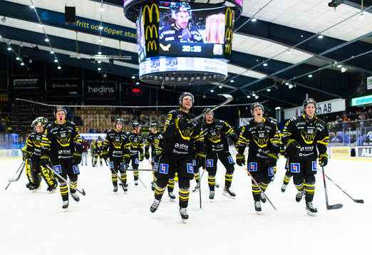 Västerås spelare jublar och tackar publiken
