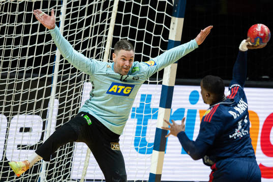 Goalkeeper Andreas Palicka of Sweden