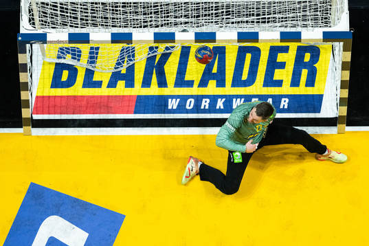 Goalkeeper Andreas Palicka of Sweden