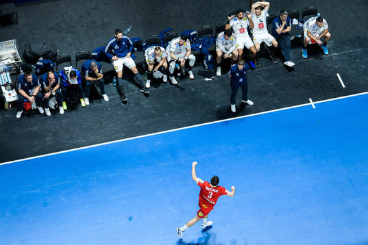 Niclas Vest Kirkeløkke of Denmark celebrates in front of
