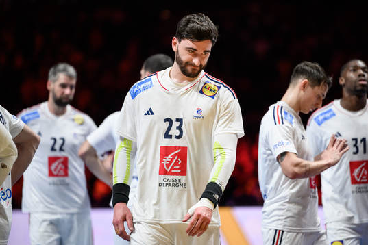 Ludovic Fabregas of France looks dejected
