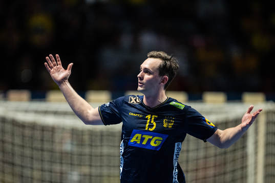 Hampus Wanne of Sweden celebrates