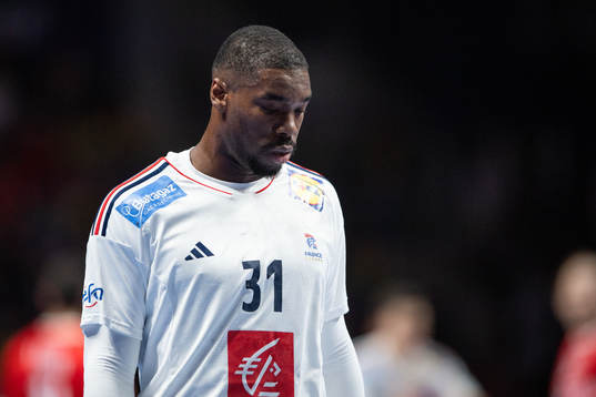 Dylan Nahi of France looks dejected