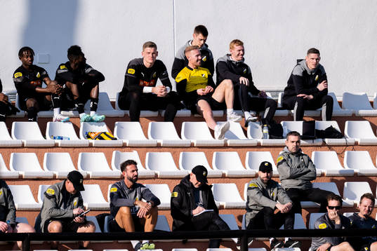 Häckens spelare på läktaren