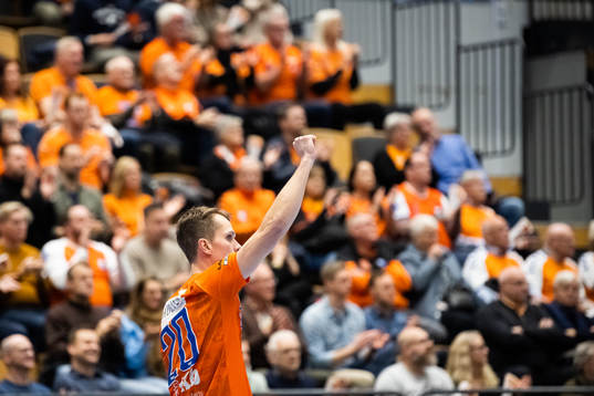 IFK Kristianstads Emil Frend Öfors jublar