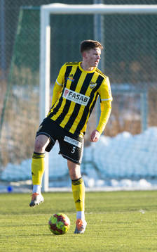 IFK Hässleholms Axel Henriksson i träningsmatchen mellan