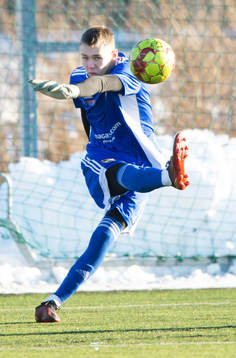 IFK Hässleholms Felix Persson i träningsmatchen mellan
