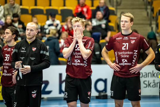 Lugis målvakt Kasper Hall,Axel Andersson och Theo