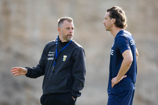 IFK Göteborgs tränare Mikael Stahre och Gustav Svensson