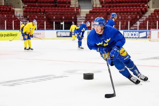 Dennis Rasmussen of Sweden at a practice session ahed of