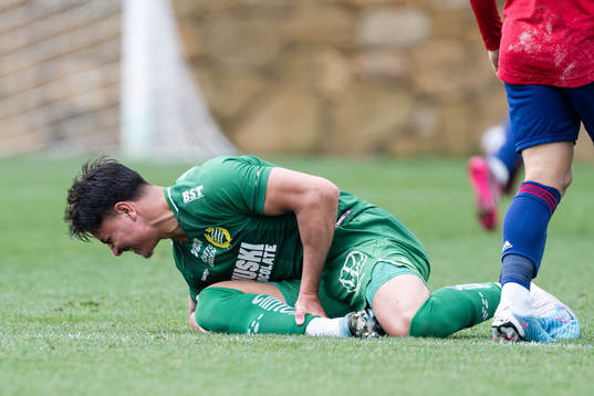 Jusef Erabi of Hammarby in pain