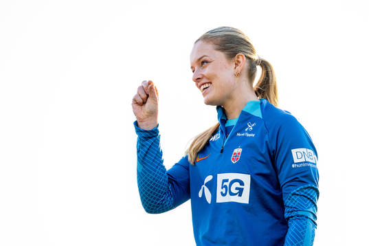 Goalkeeper Guro Pettersen of the Norwegian women's national