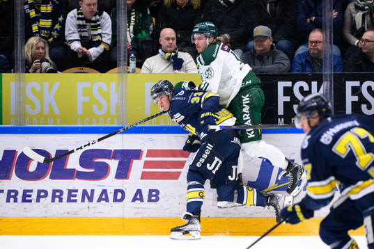 HV71s Måns Lindbäck och Färjestads Joakim Nygård