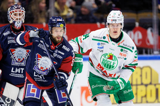 Linköpings Oscar Fantenberg och Rögles Adam Edström