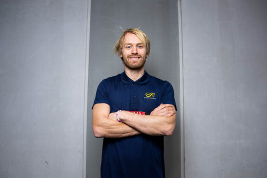 Marcus Nilsson of the Swedish athletics team poses for a