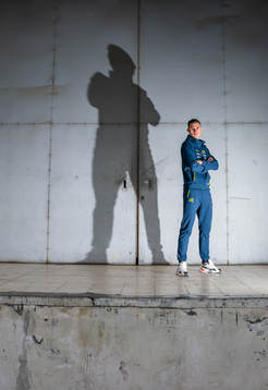 Thobias Montler of the Swedish athletics team poses for a