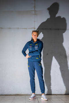 Bianca Salming of the Swedish athletics team poses for a