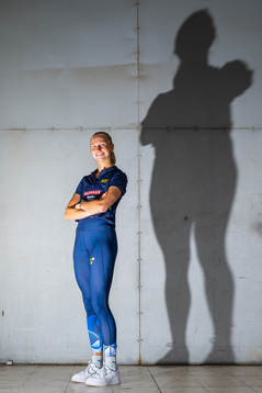 Maja Åskag of the Swedish athletics team poses for a