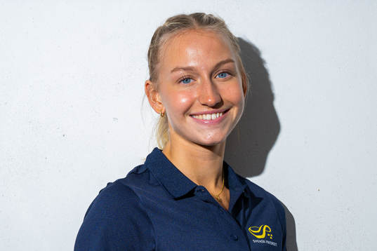 Maja Åskag of the Swedish athletics team poses for a