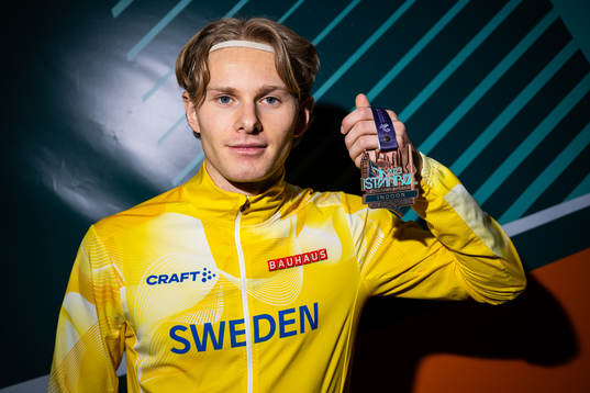 Carl Bengtström of Sweden poses for a portrait with his