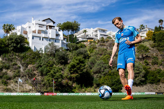 Marcus Holmgren Pedersen of the Norwegian national football